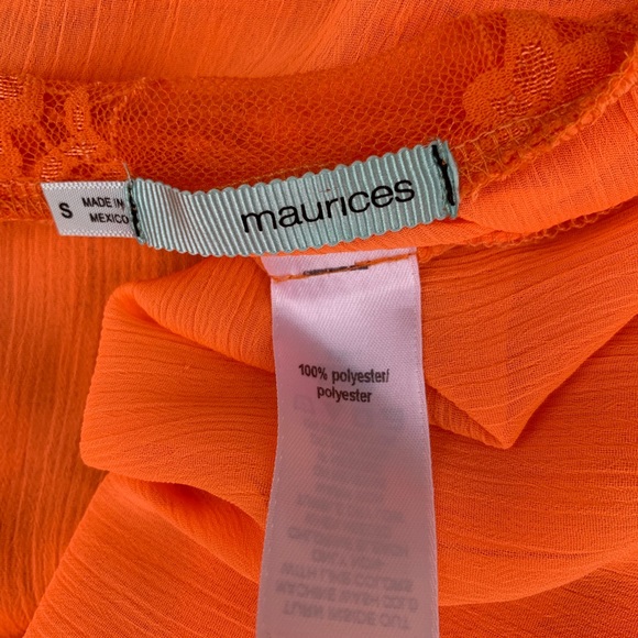 Maurice’s Short Sleeves sheer top Tied Knot sz S - Picture 3 of 3